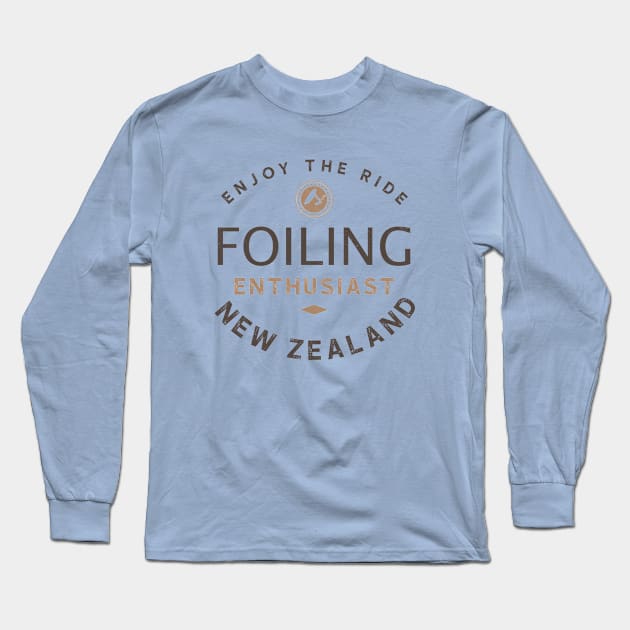 Foiling Enthusiast - New Zealand Long Sleeve T-Shirt by bluehair